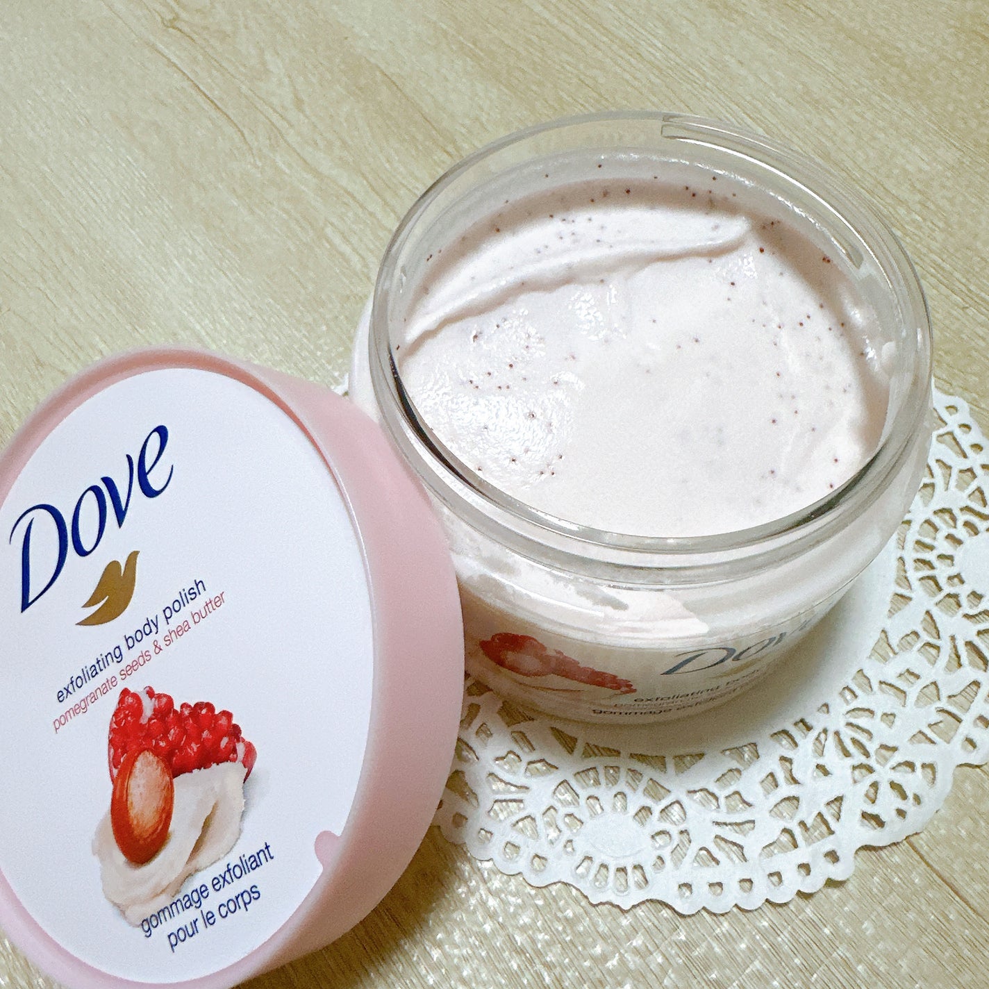 ダヴ ふわとろクリーミースクラブ ザクロ&シアバター/ダヴ/ボディスクラブを使ったクチコミ(3枚目)