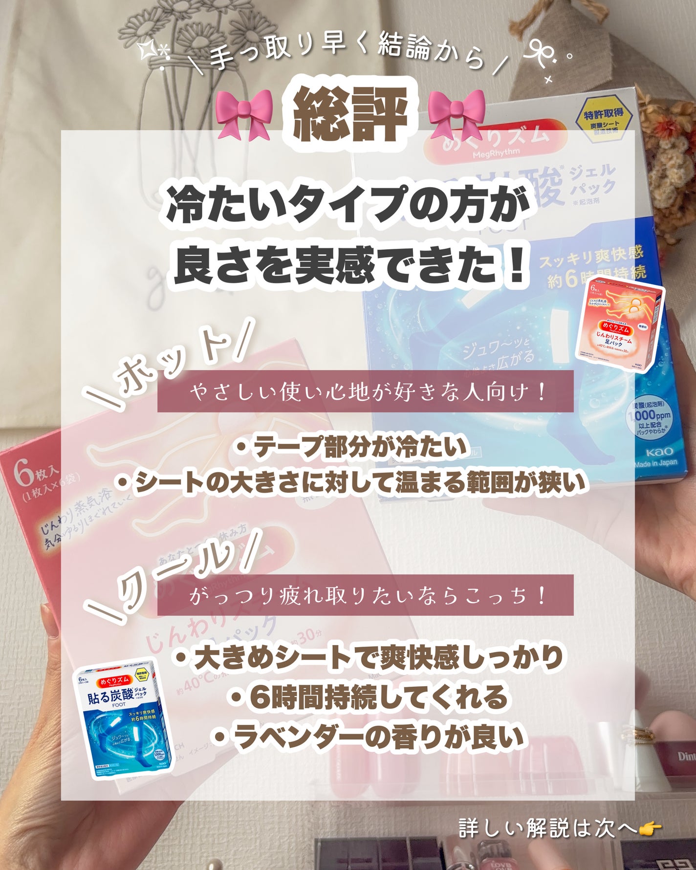 めぐりズム 貼る炭酸*1ジェルパック FOOT/めぐりズム/レッグ・フットケアを使ったクチコミ(2枚目)