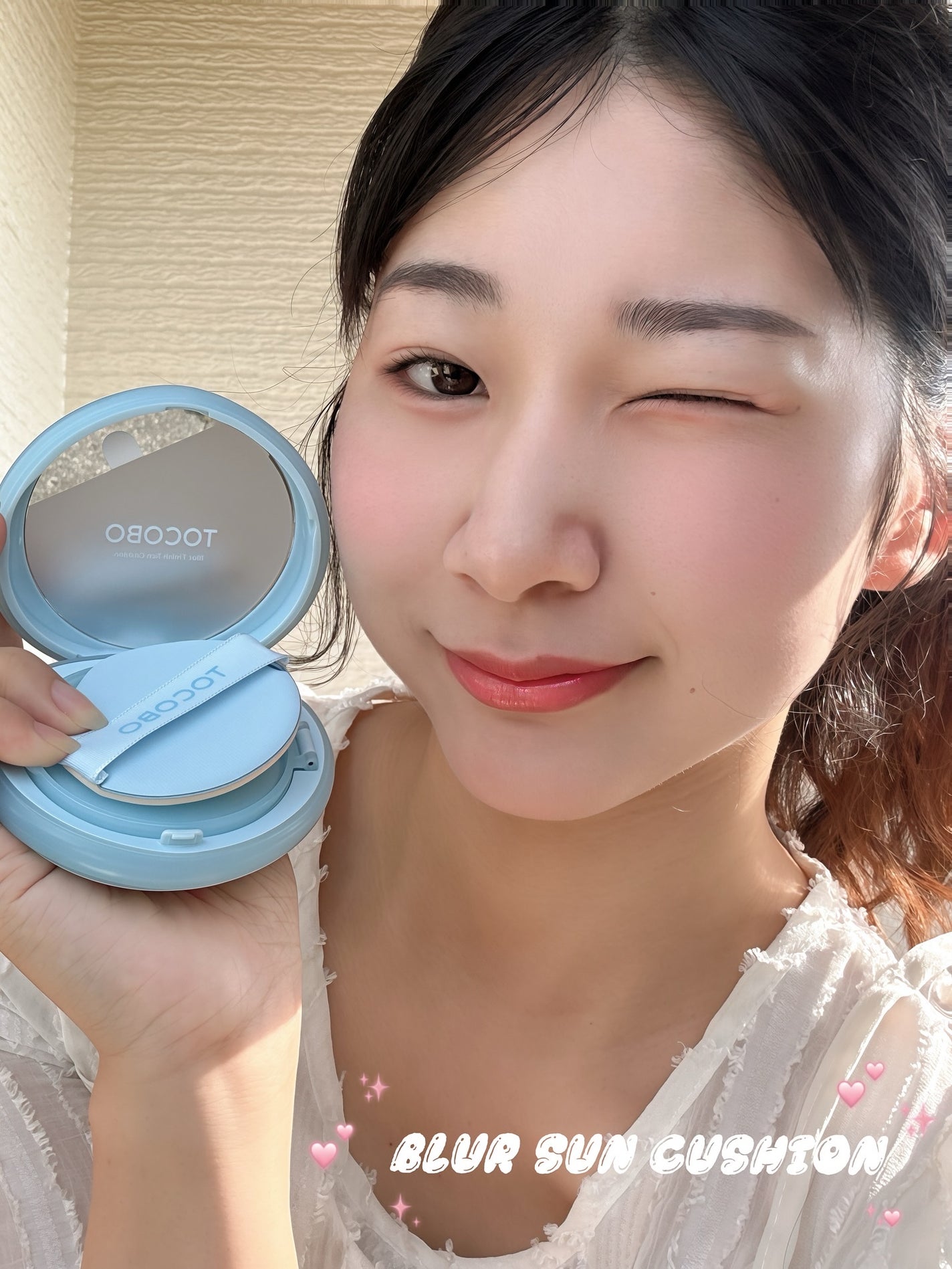 ブラーフィニッシュサンクッション/TOCOBO/日焼け止めパウダーを使ったクチコミ(1枚目)