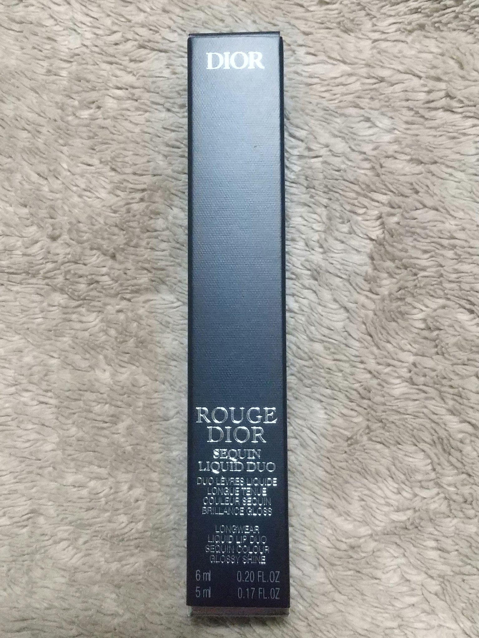 ルージュ ディオール シークイン リキッド デュオ（ホリデーコレクション 2025 限定品） 100 スペクタキュラー ヌード/Dior/口紅・グロス・リップライナー・リップケアを使ったクチコミ（2枚目）