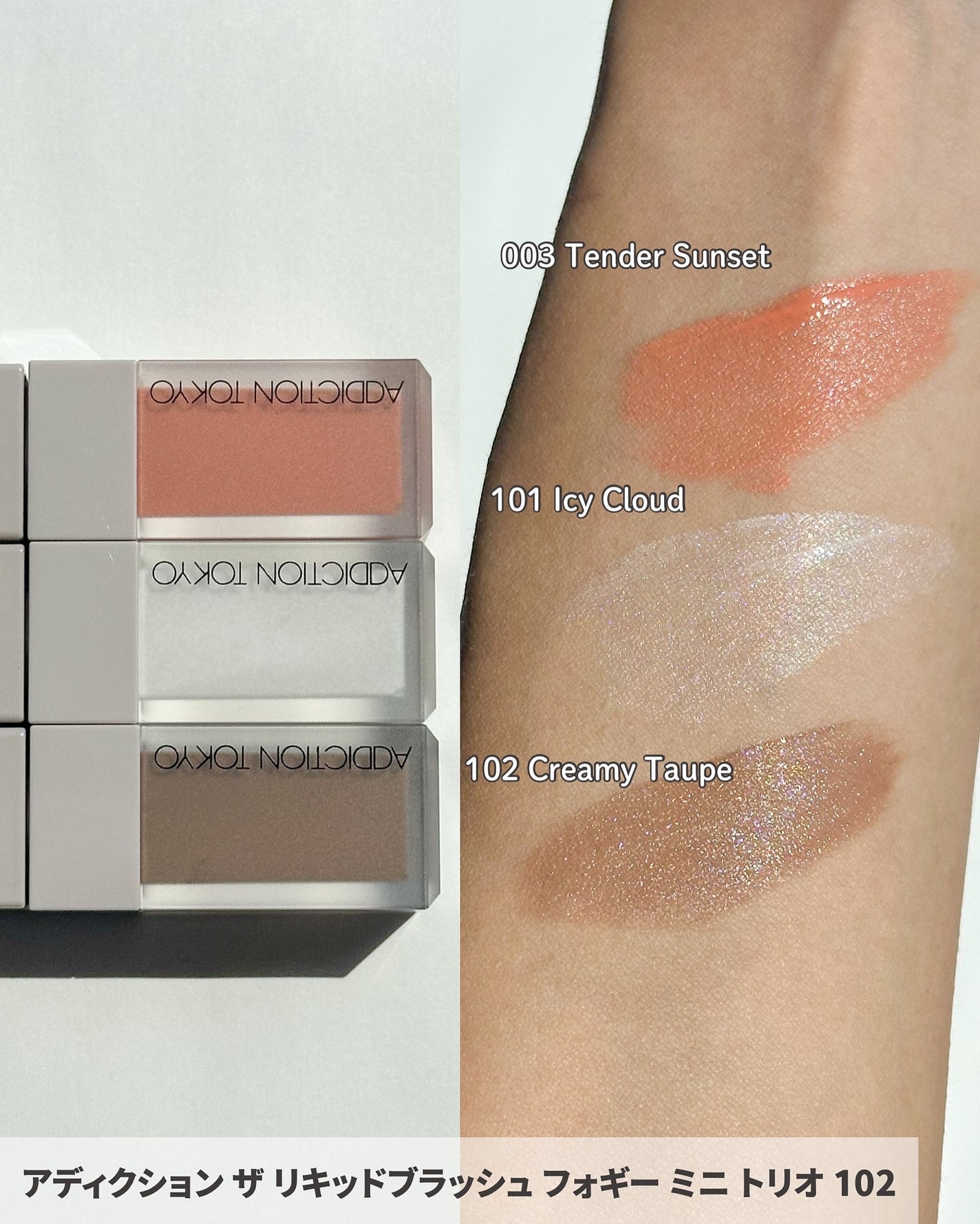 アディクション ザ リキッドブラッシュ フォギー ミニ トリオ/ADDICTION/メイクアップキットを使ったクチコミ(3枚目)