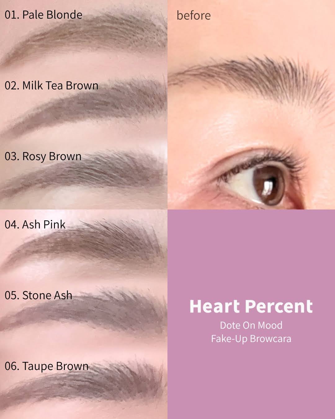 ドットオンムード フェイクアップ ブロウカラー/Heart Percent/眉マスカラを使ったクチコミ(3枚目)