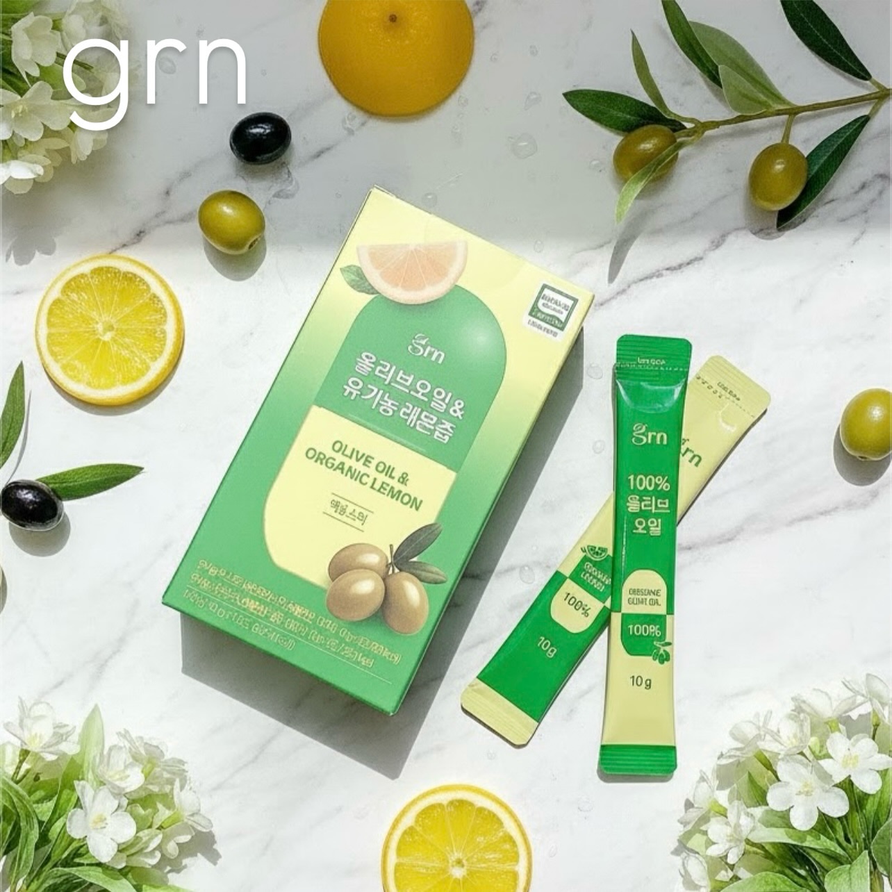 オリーブ・オイル＆有機レモン果汁/grn+/美容ドリンクを使ったクチコミ（1枚目）