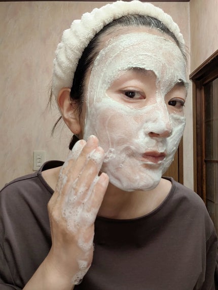 グリーンティー LHA ディープポアもちソープクレンザー /アレンシア/洗顔フォームを使ったクチコミ(6枚目)