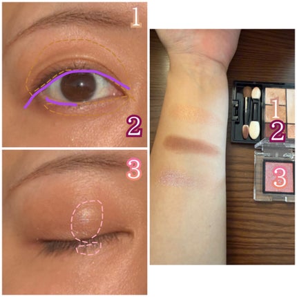 ドラマティックスタイリングアイズ/マキアージュ/アイシャドウパレットを使ったクチコミ(3枚目)