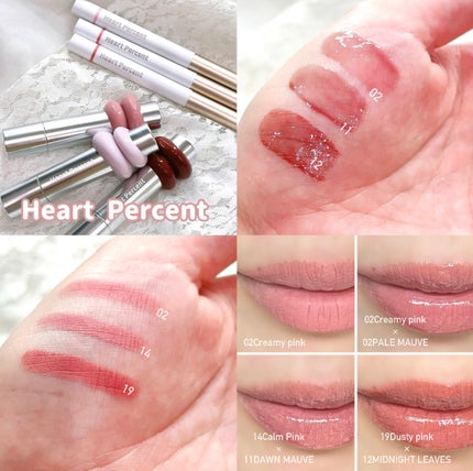 ドットオンムードワンウェイグロイティント/Heart Percent/リップティントを使ったクチコミ(1枚目)