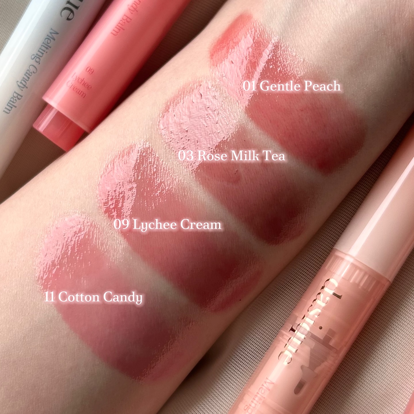 メルティングキャンディーバーム/dasique/口紅を使ったクチコミ（3枚目）