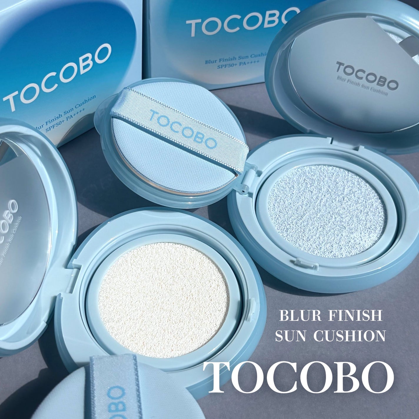 ブラーフィニッシュサンクッション/TOCOBO/日焼け止めパウダーを使ったクチコミ(1枚目)