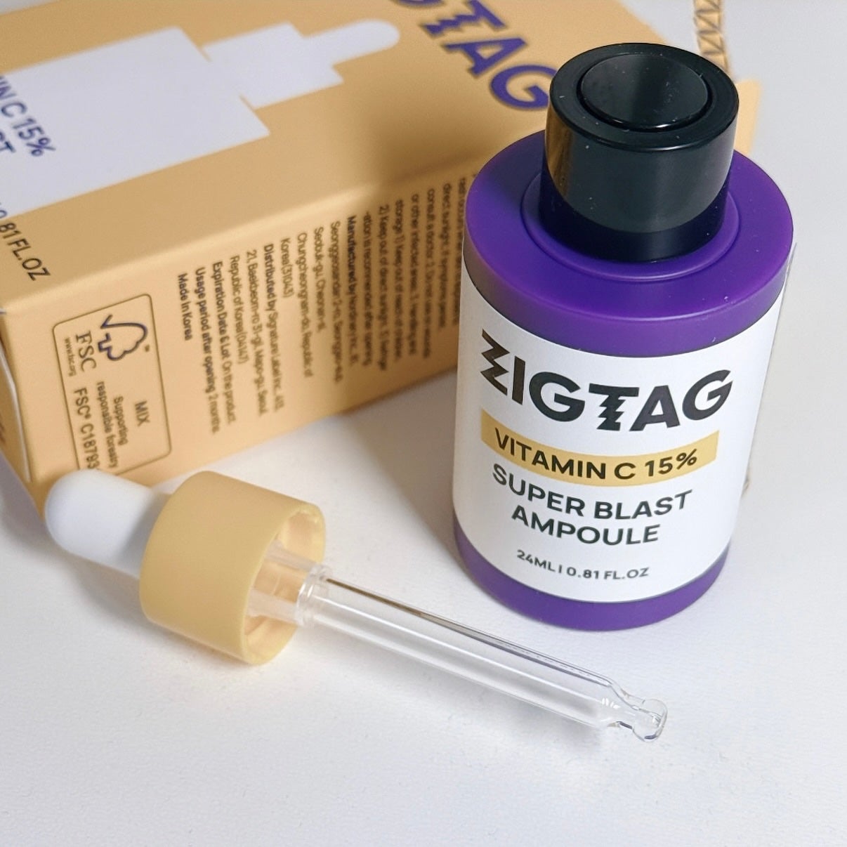 ビタミンC15%スーパーブラストアンプル/ZIGTAG/美容液を使ったクチコミ(1枚目)