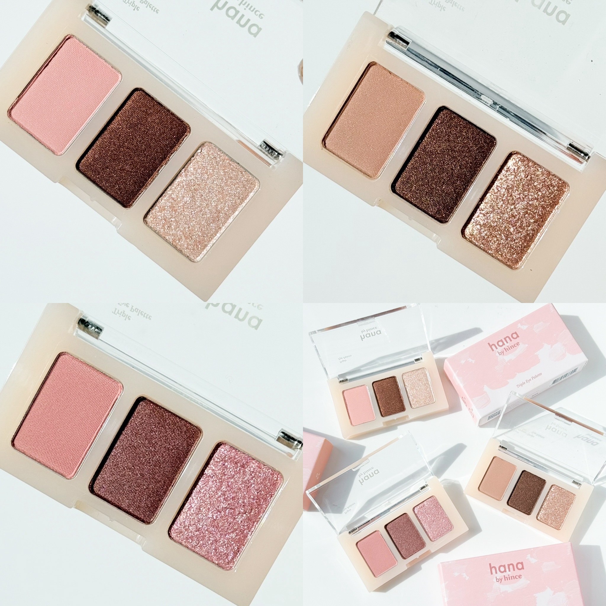 トリプルアイパレット/hana by hince/アイシャドウパレットを使ったクチコミ（3枚目）