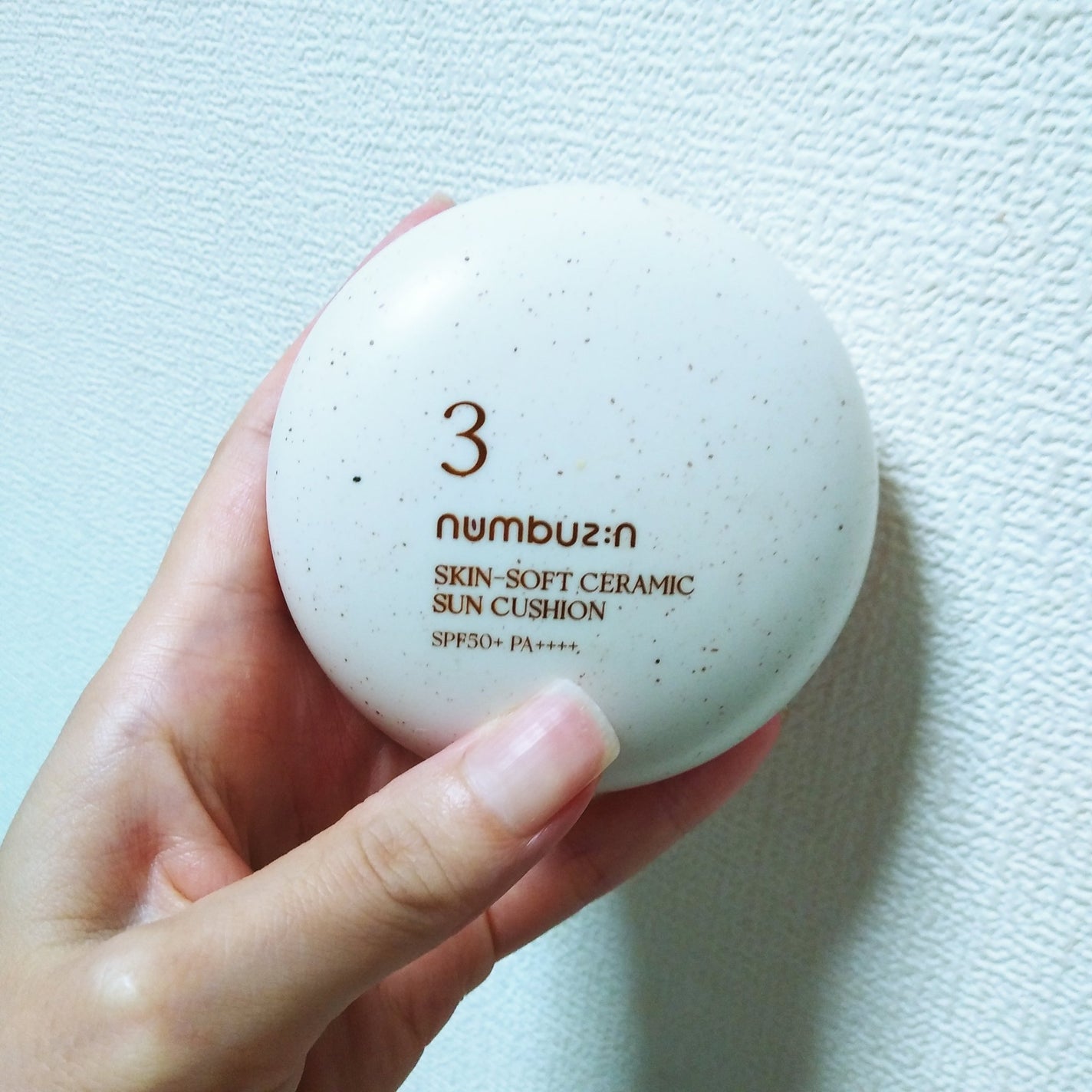 3番 ノーファンデ陶器肌トーンアップクッション/numbuzin/クッションファンデーションを使ったクチコミ(1枚目)