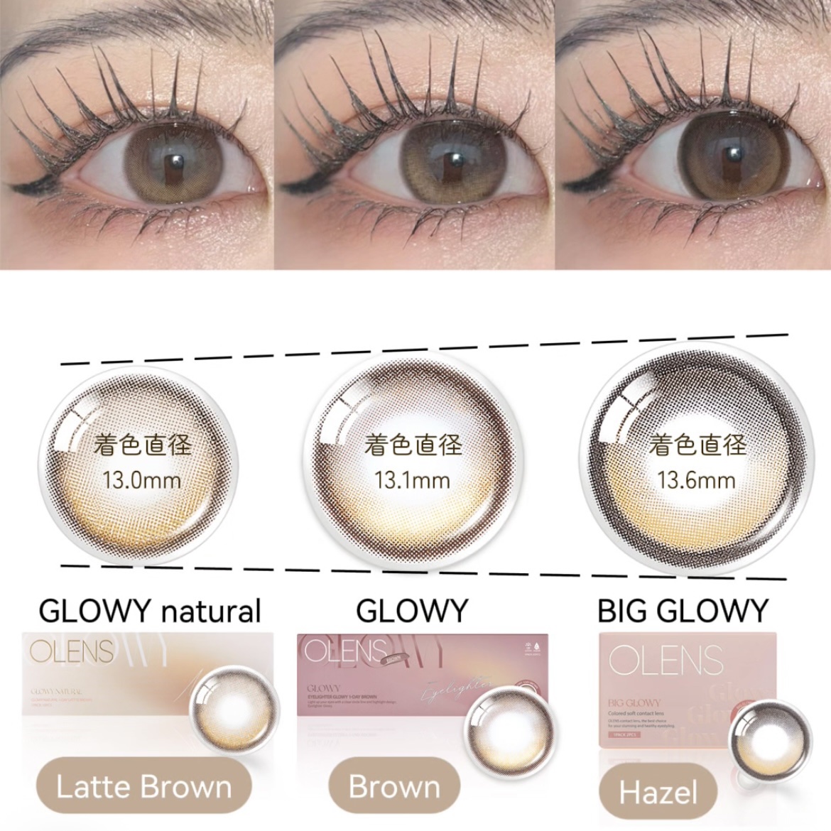 ビッグ グローイ 1Month/OLENS/１ヶ月（１MONTH）カラコンを使ったクチコミ（2枚目）