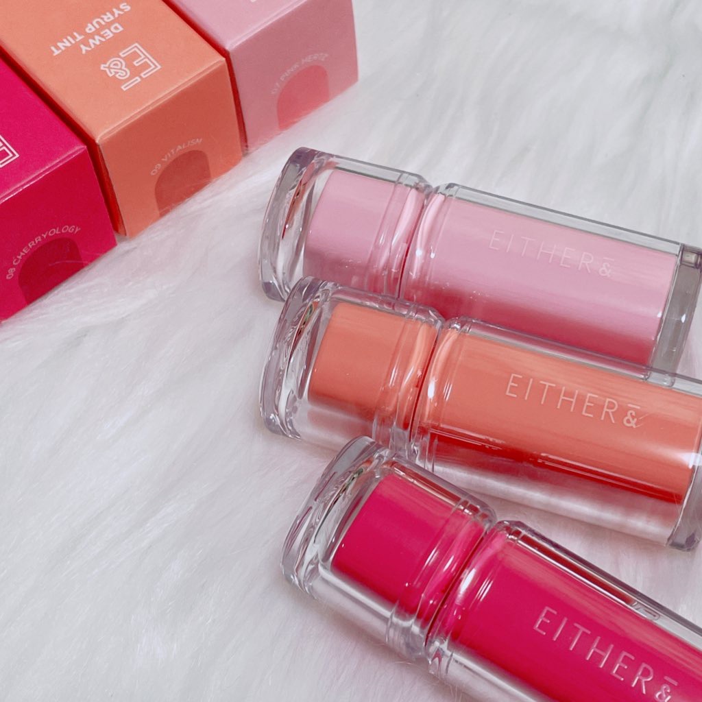 Dewy Syrup Tint/EITHER＆/口紅を使ったクチコミ（1枚目）