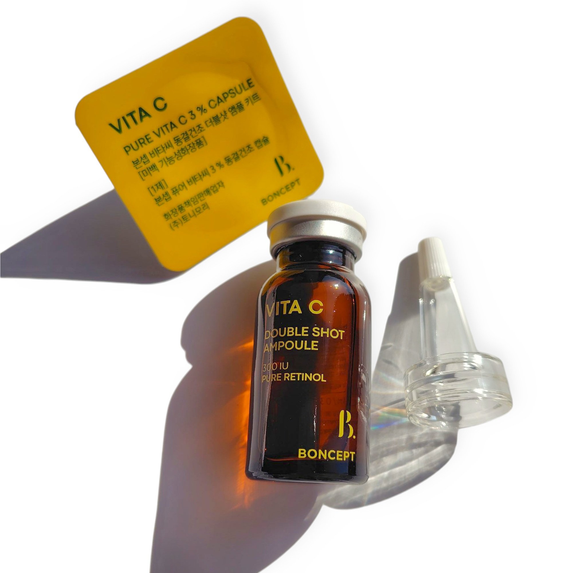 ビタC凍結乾燥ダブルショットアンプルキット/BONCEPT/美容液を使ったクチコミ（3枚目）