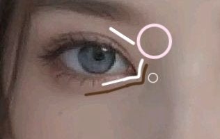 lijeu._.04 # フォロバ100% on LIPS 「今回は、奥目さんの涙袋の描き方を紹介します!!🩶2枚目の色別意..」(2枚目)