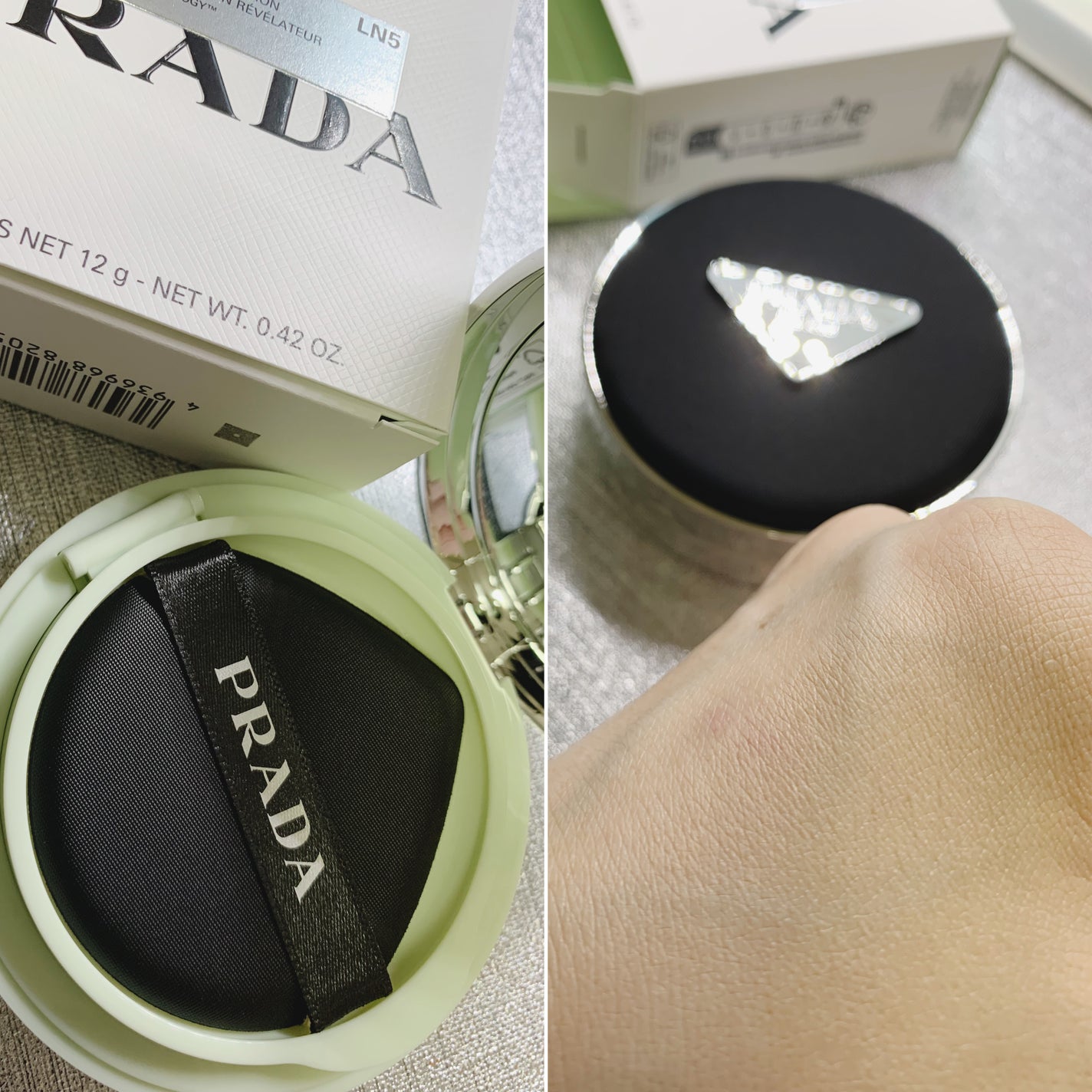 プラダ メッシュ クッション/PRADA BEAUTY/クッションファンデーションを使ったクチコミ(2枚目)