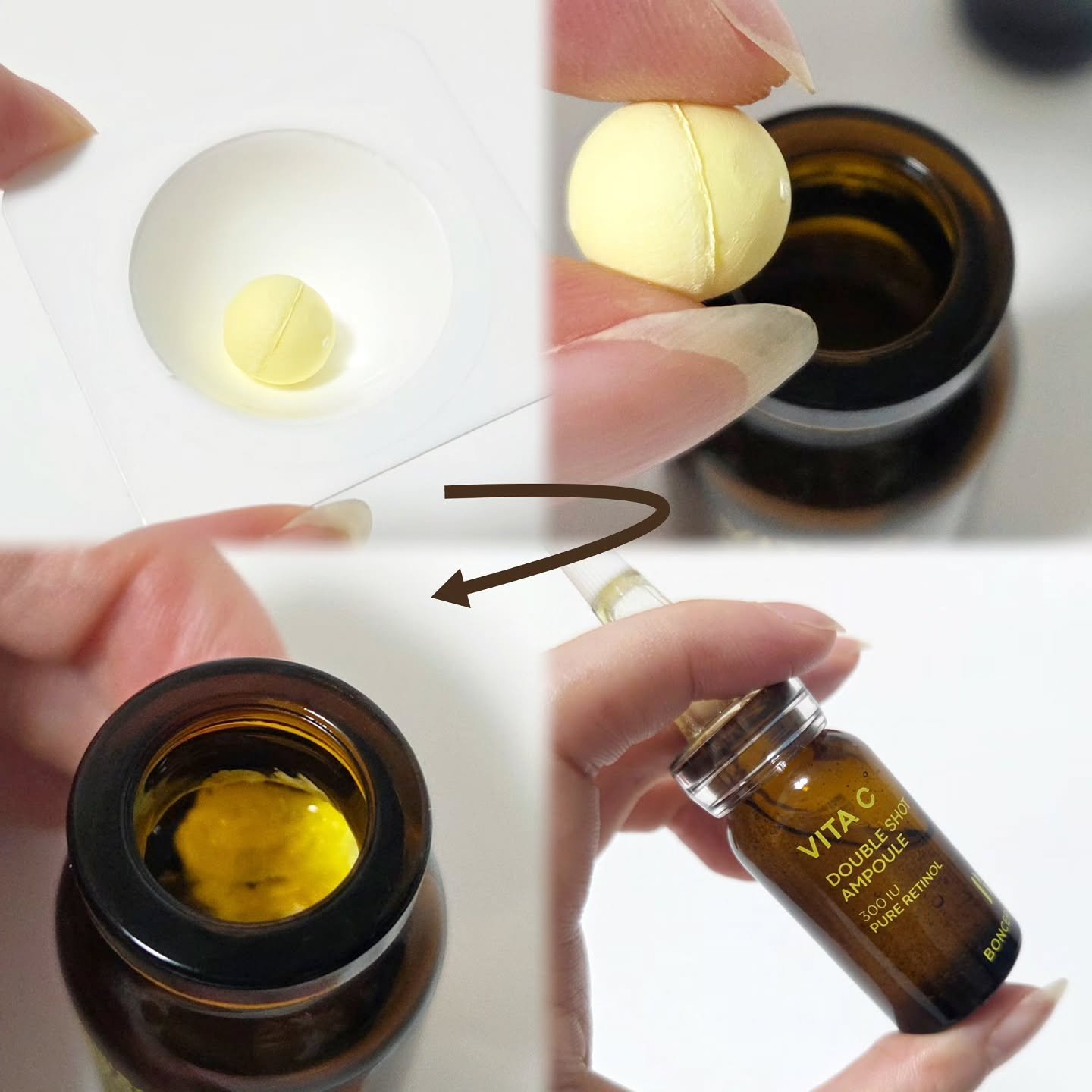 ビタC凍結乾燥ダブルショットアンプルキット/BONCEPT/美容液を使ったクチコミ（3枚目）