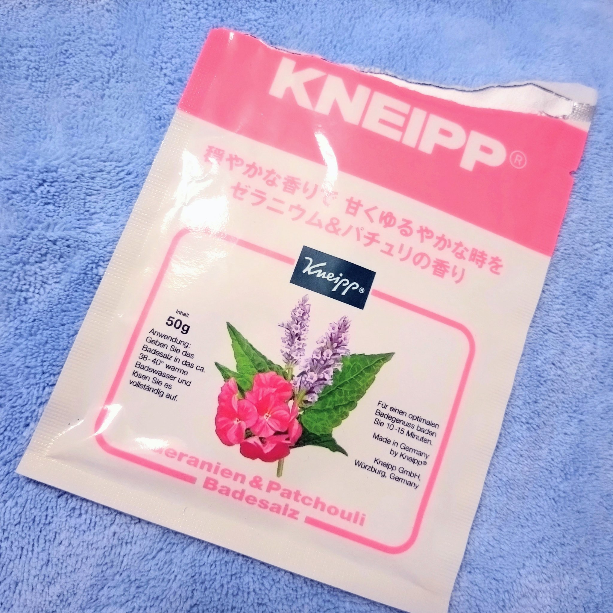 クナイプ バスソルト ゼラニウム&パチュリの香り/クナイプ/入浴剤を使ったクチコミ（1枚目）