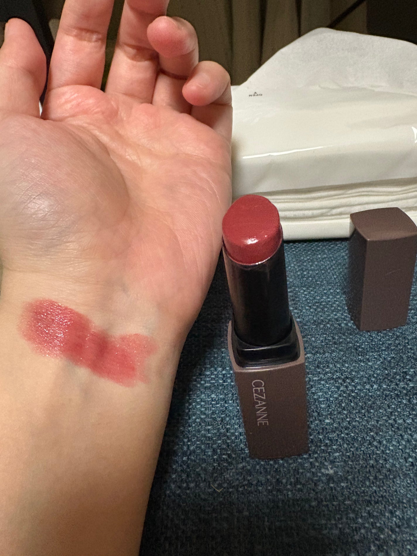 リップカラーシールド/CEZANNE/口紅を使ったクチコミ(2枚目)