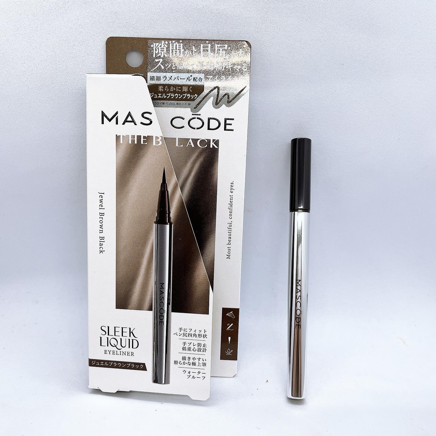 マスコード　スリークリキッド　アイライナー　 ジュエルブラック/MASCODE/リキッドアイライナーを使ったクチコミ（1枚目）