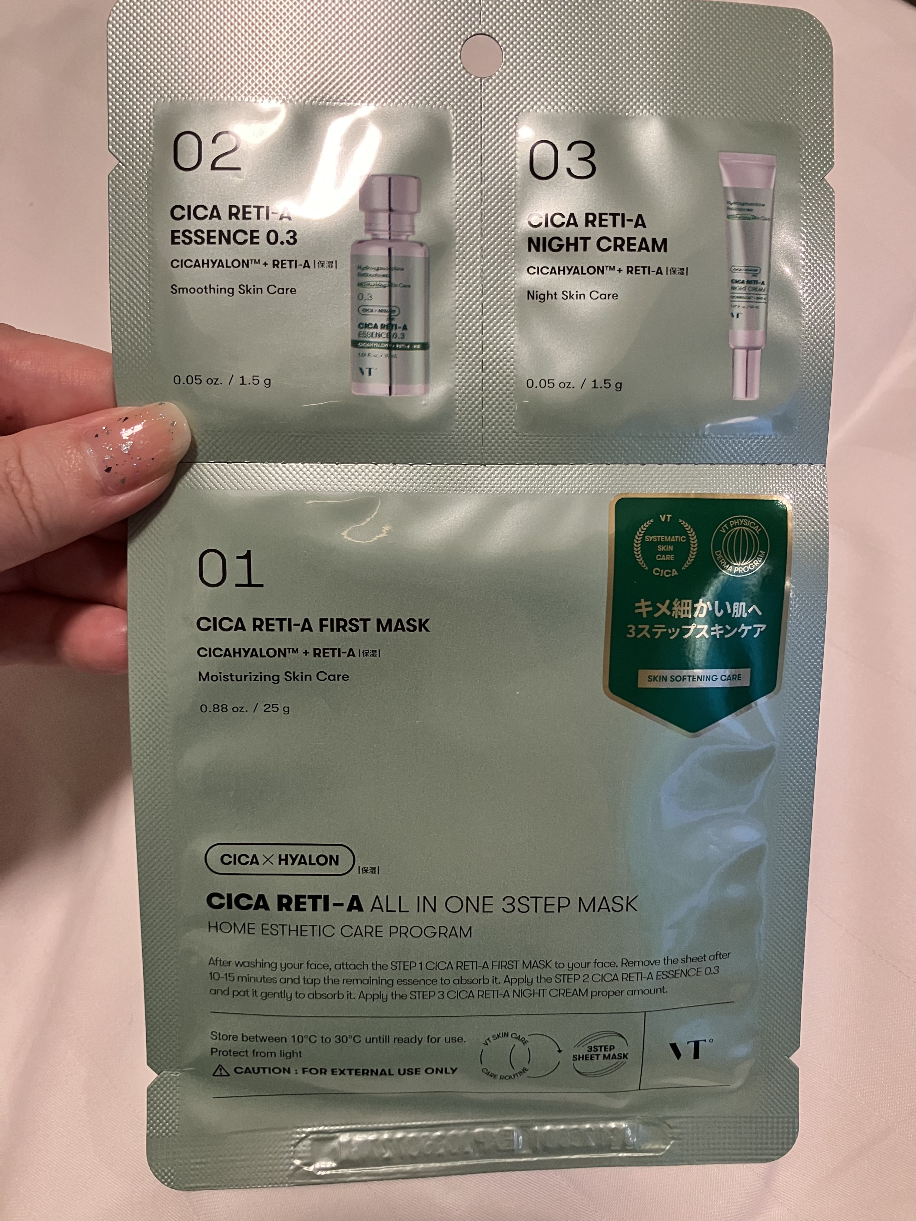 VT シカ レチA オールインワン 3ステップ マスク

シートマスクだけでも肌がつるんとなって良かった！
お出かけの時は悩まずこのセットでいいじゃん☺️

#VT #シカレチ #オールインワン3ステップマスク #韓国スキンケア #シカ #