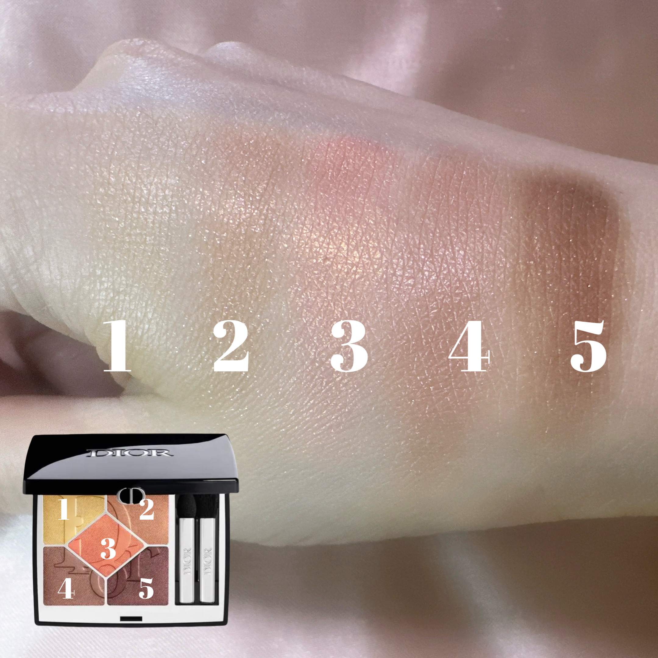 ディオールショウ サンク クルール 333 コーラル フレーム/Dior/アイシャドウを使ったクチコミ（3枚目）