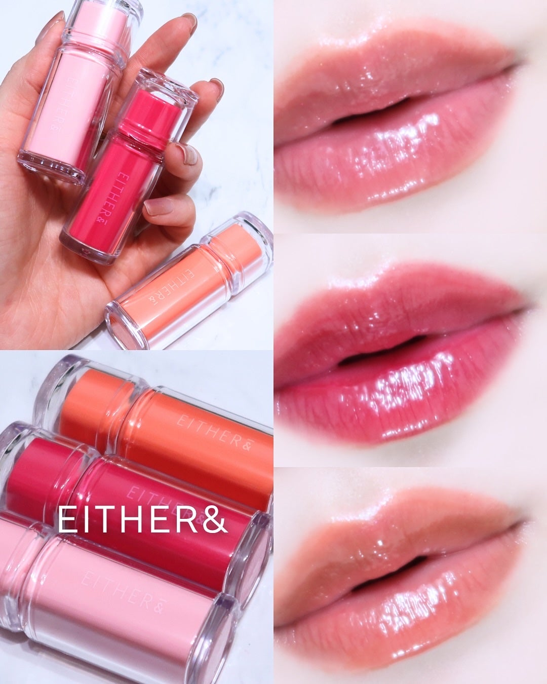 Dewy Syrup Tint/EITHER&/口紅を使ったクチコミ(1枚目)