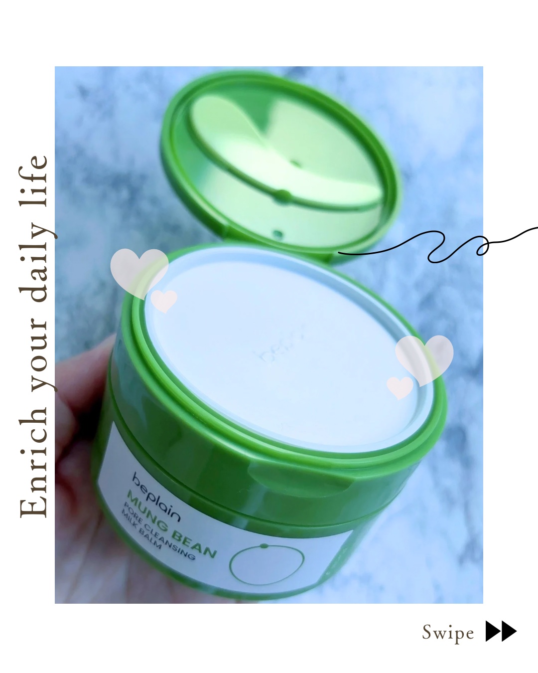 緑豆毛穴クレンジングミルクバーム/beplain/クレンジングバームを使ったクチコミ（2枚目）