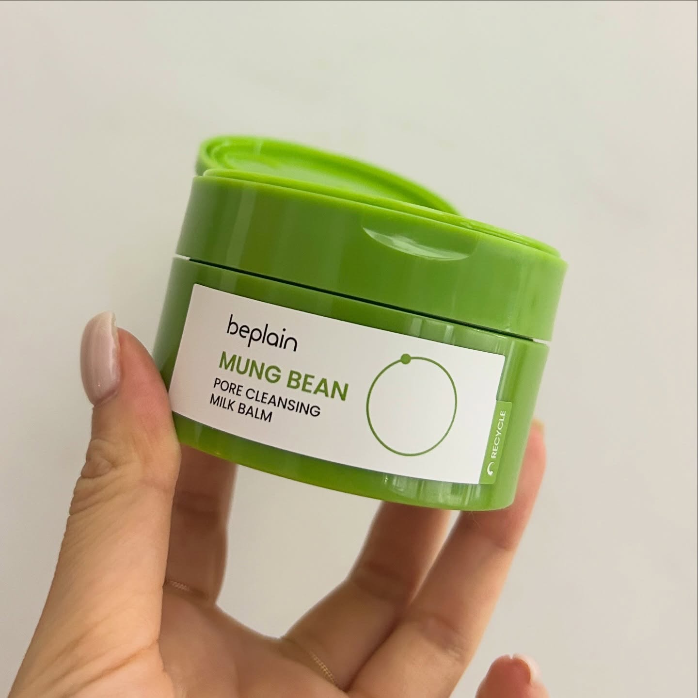緑豆毛穴クレンジングミルクバーム/beplain/クレンジングバームを使ったクチコミ（1枚目）