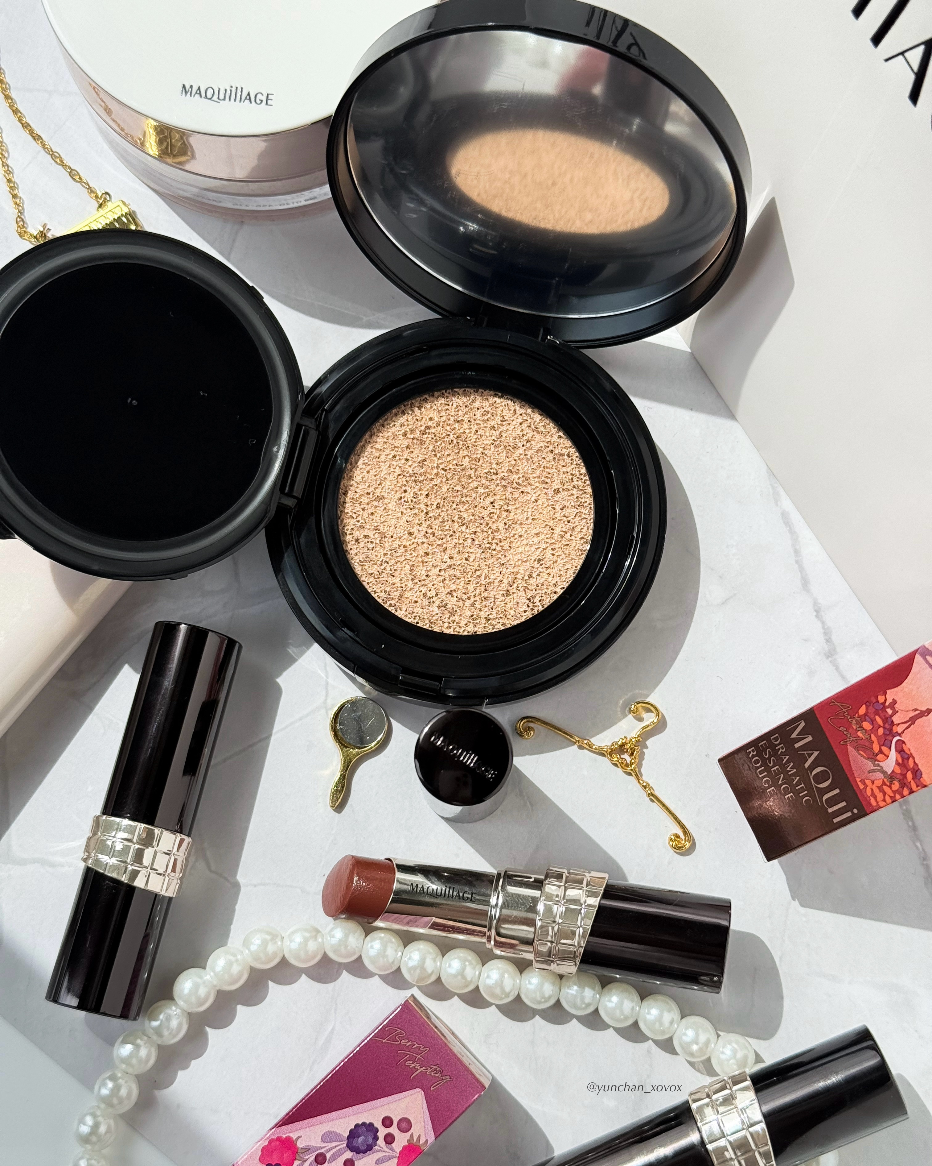 ドラマティックエッセンスクッション グロウ/マキアージュ/クッションファンデーションを使ったクチコミ（3枚目）