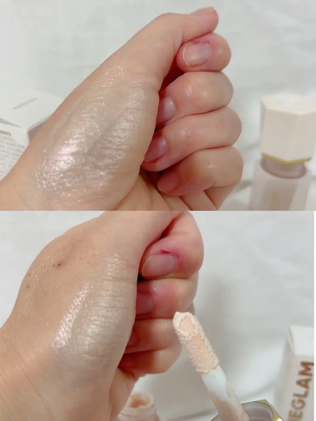 グロウブルーム リキッドハイライター/SHEGLAM/リキッドハイライトを使ったクチコミ（2枚目）