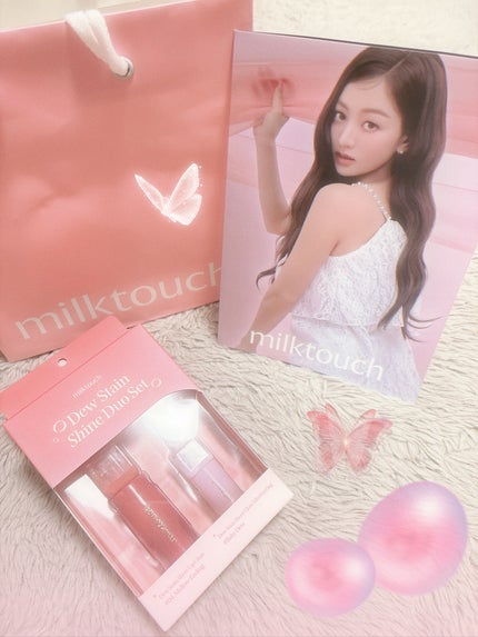 デューステインシャインデュオセット/Milk Touch/リップグロスを使ったクチコミ(4枚目)