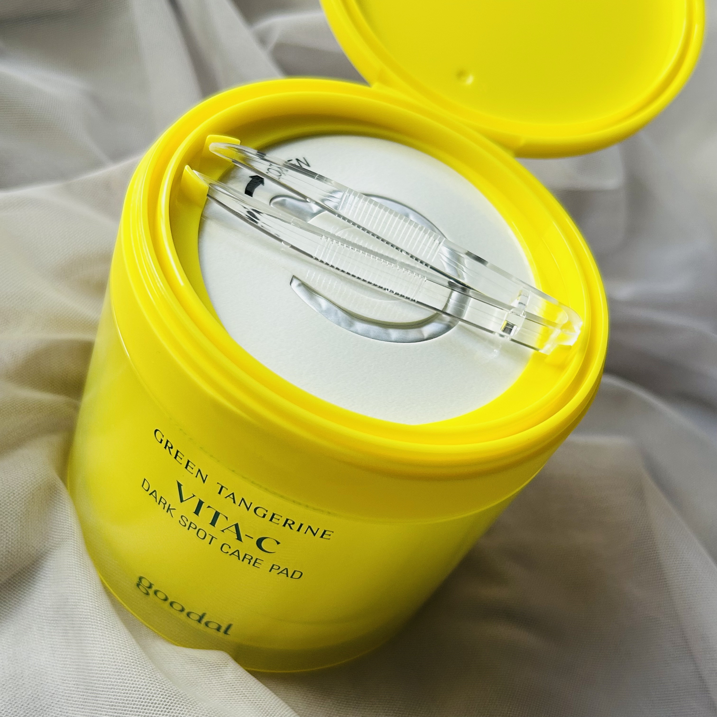 グリーンタンジェリン ビタCダークスポットケアパッド/goodal/トナーパッドを使ったクチコミ（2枚目）