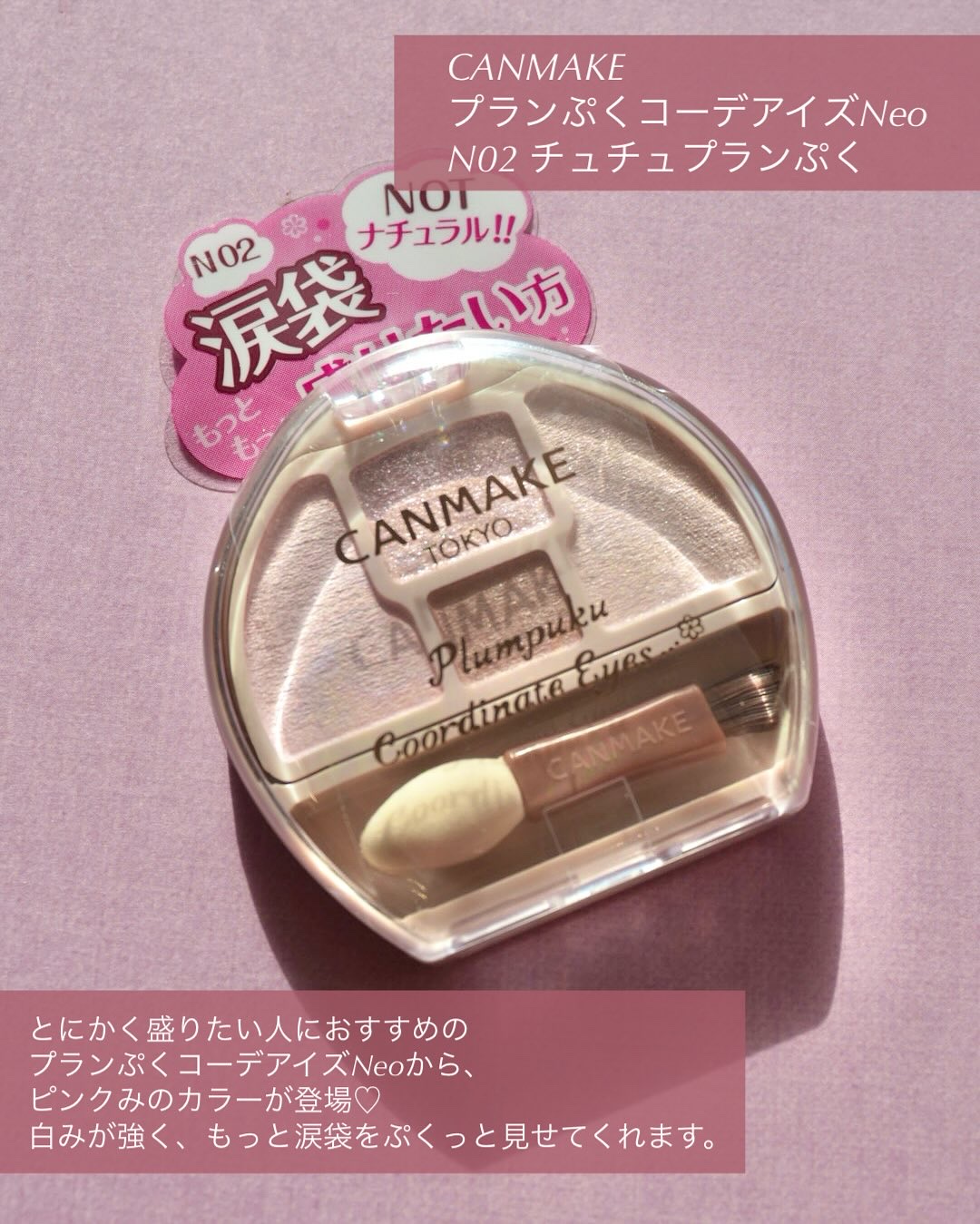 プランぷくコーデアイズNeo/キャンメイク/アイシャドウを使ったクチコミ（2枚目）