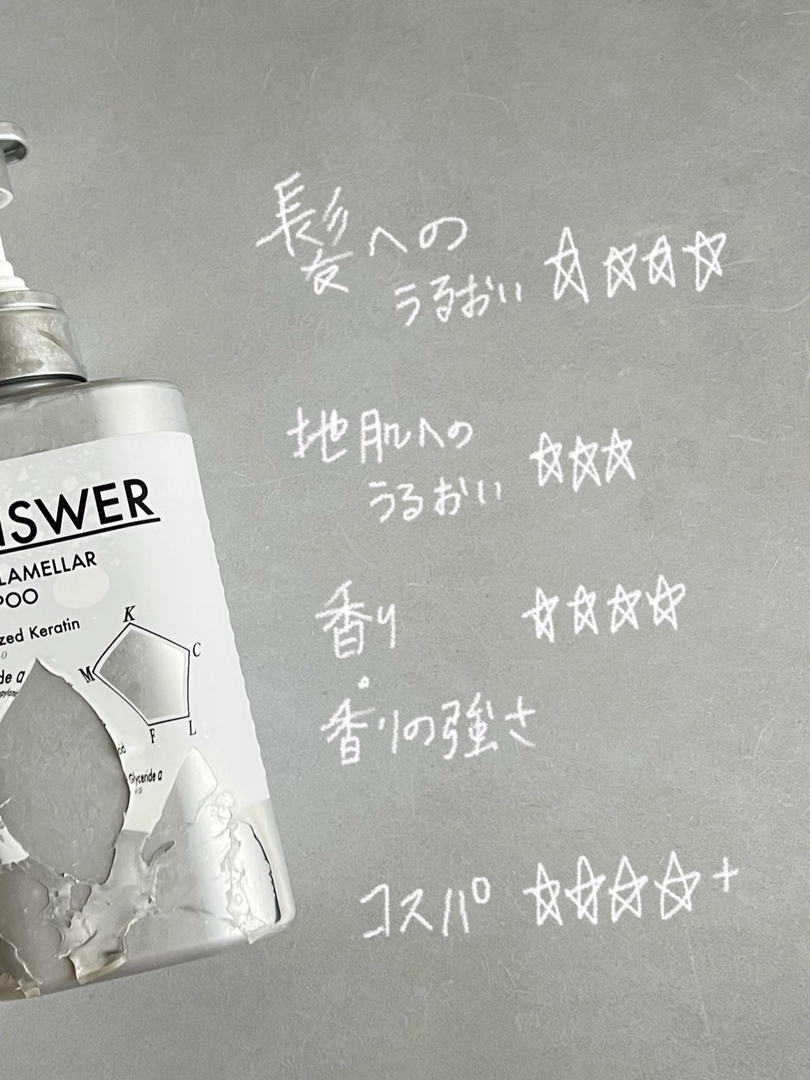 THE ANSWER スーパーラメラシャンプー/THE ANSWER/市販シャンプーを使ったクチコミ（2枚目）