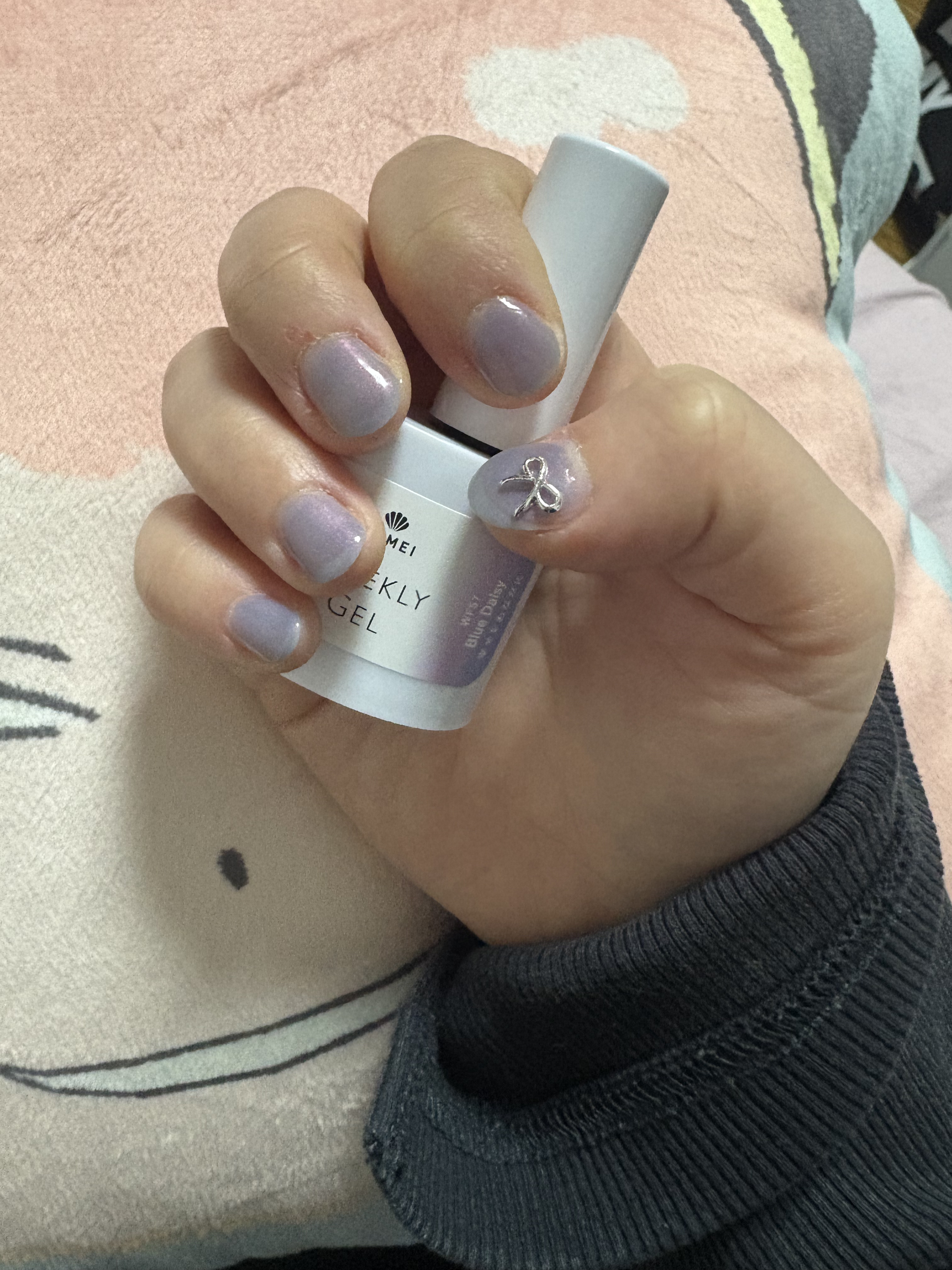 HOMEI ウィークリージェル WF57 幸せをあなたに(Blue Daisy)/HOMEI/ジェルネイルを使ったクチコミ（1枚目）