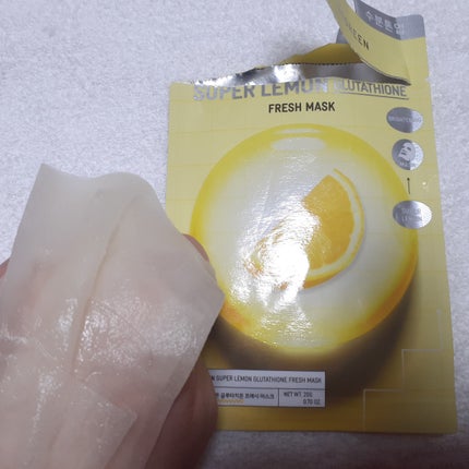 スーパーレモングルタチオンフレッシュマスク/BRING GREEN/シートマスク・パックを使ったクチコミ(3枚目)