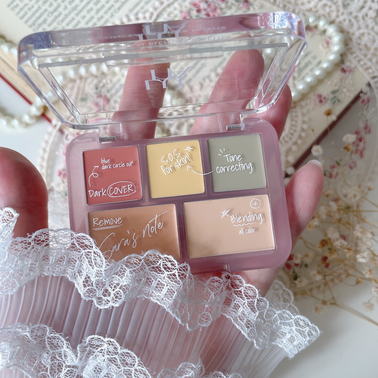 コンシールブレンダーパレット/LUNA/パレットコンシーラーを使ったクチコミ（2枚目）