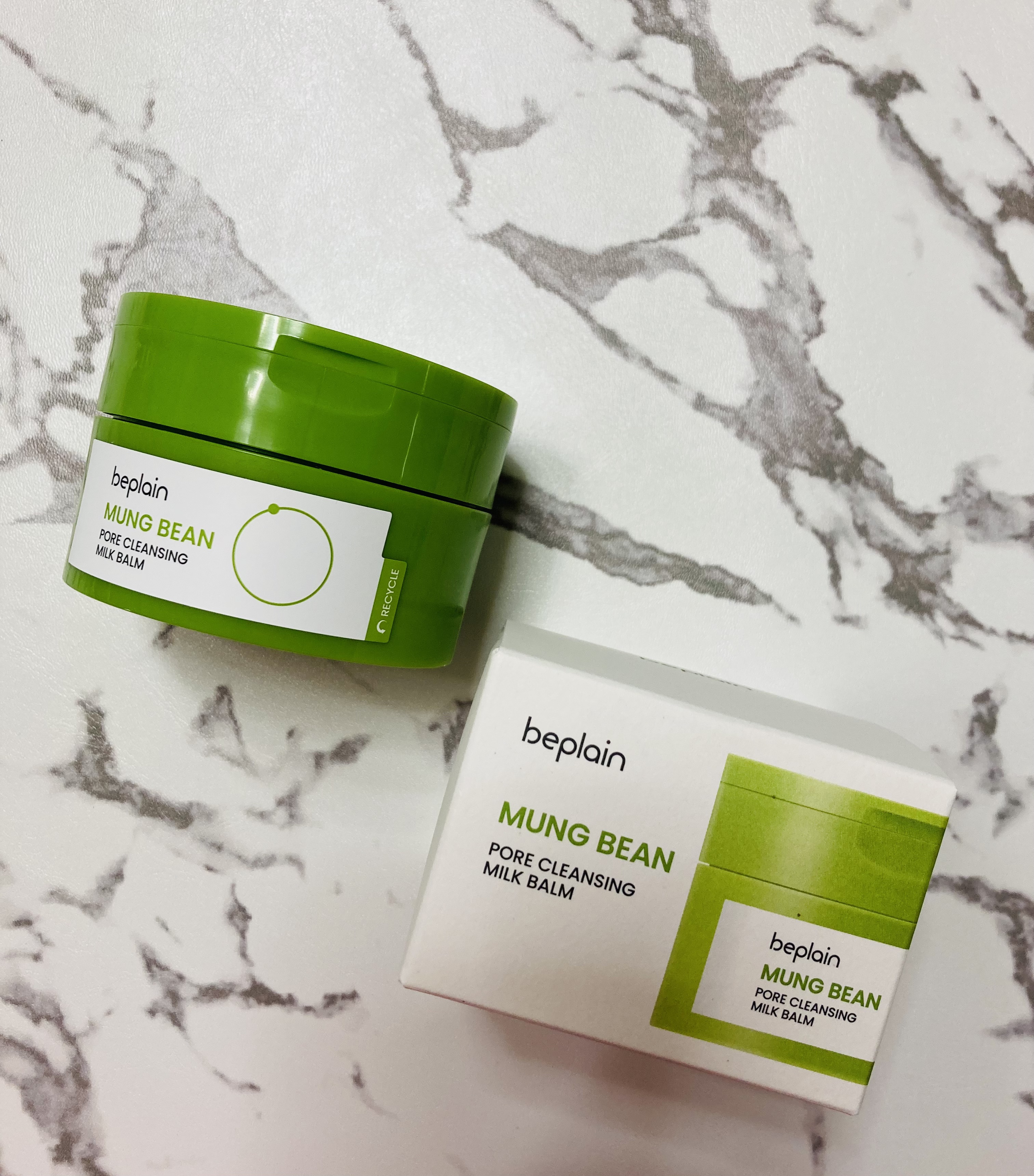 緑豆毛穴クレンジングミルクバーム/beplain/クレンジングバームを使ったクチコミ（2枚目）