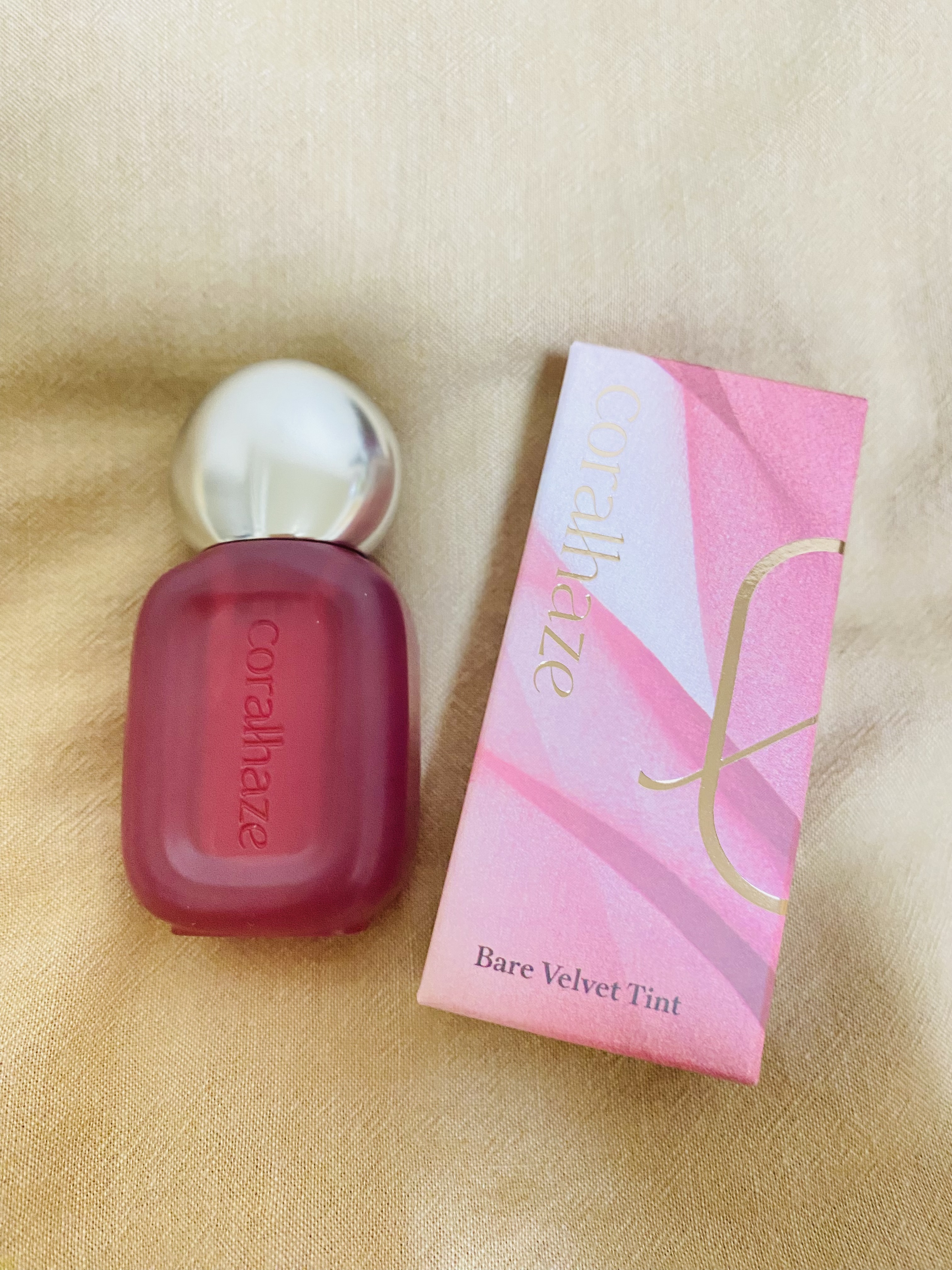 ベア ベルベット ティント 301 ミスティペタル/Coralhaze/リップティントを使ったクチコミ（1枚目）