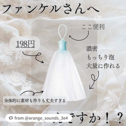 濃密もっちり泡立てネット/ファンケル/その他スキンケアグッズを使ったクチコミ(1枚目)