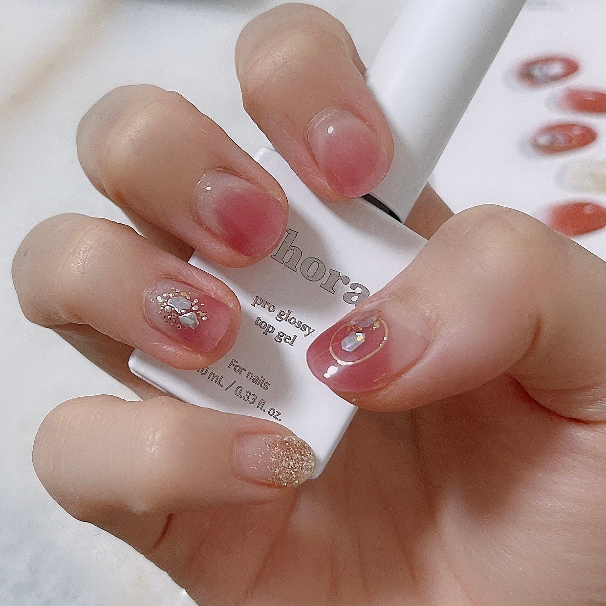 セミキュアジェルネイル(ハンド)/ohora/ネイルシールを使ったクチコミ(3枚目)