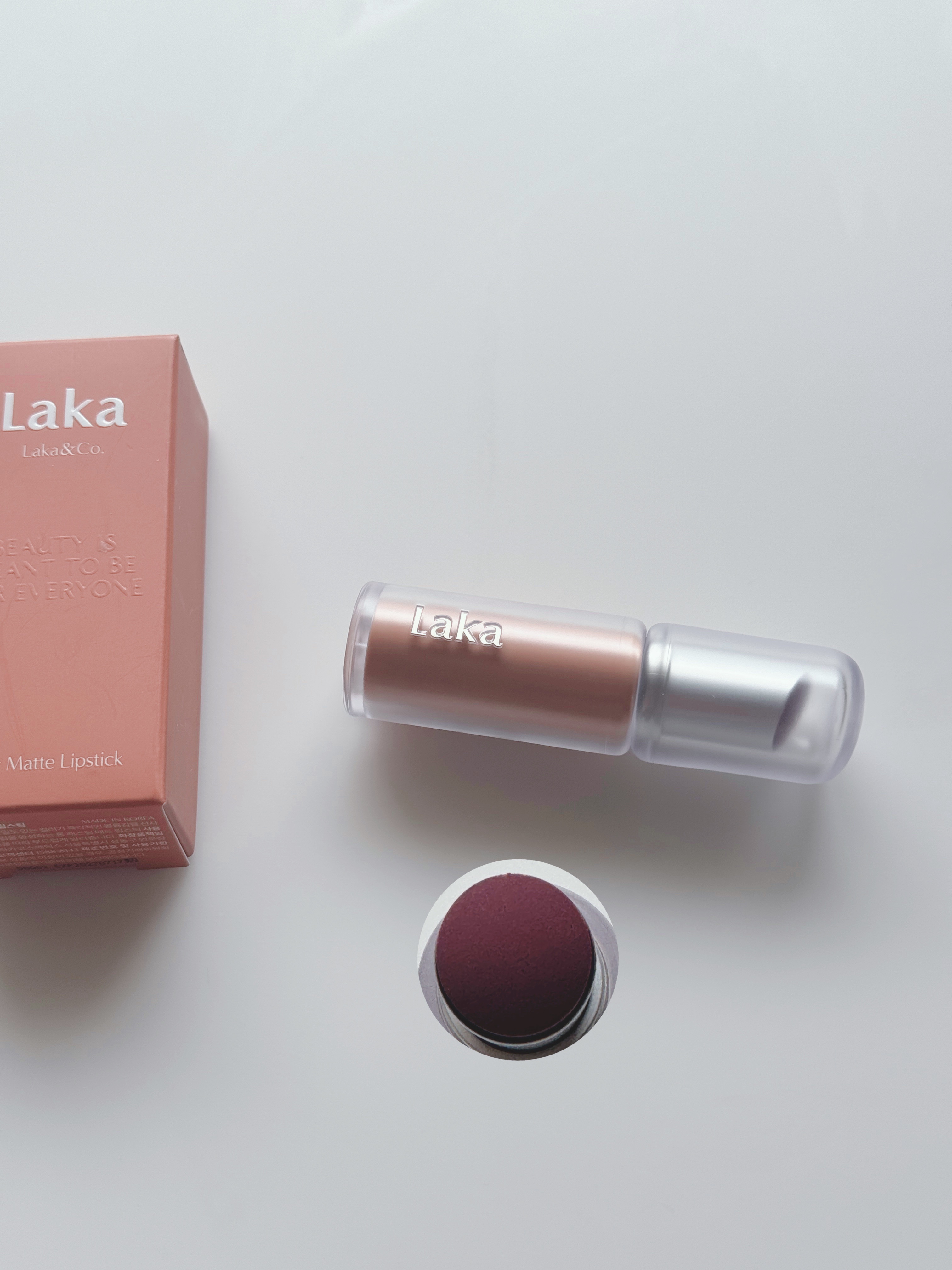 バルキーマットリップスティック 410 ボールドベリー/Laka/口紅を使ったクチコミ（1枚目）