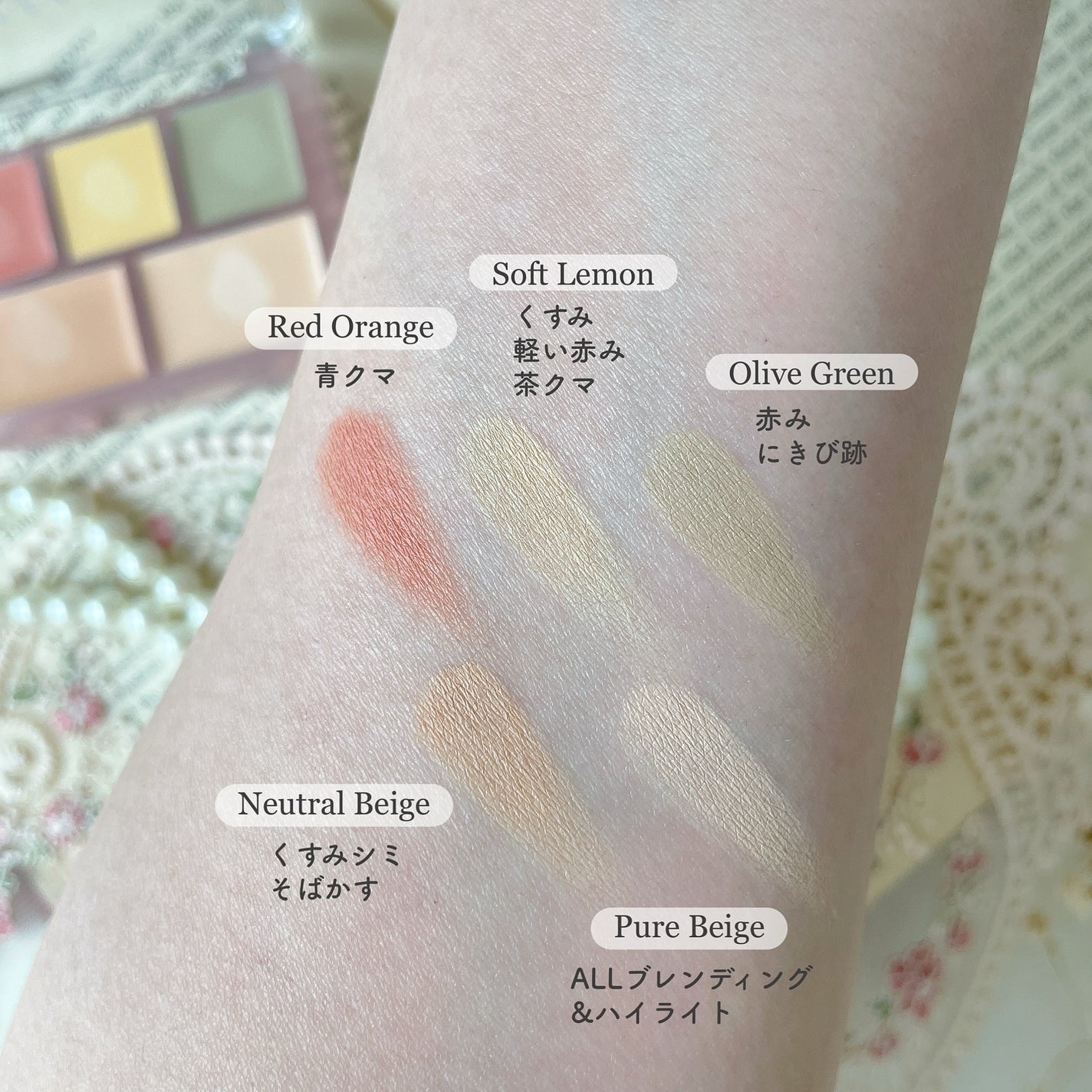 コンシールブレンダーパレット/LUNA/パレットコンシーラーを使ったクチコミ(3枚目)