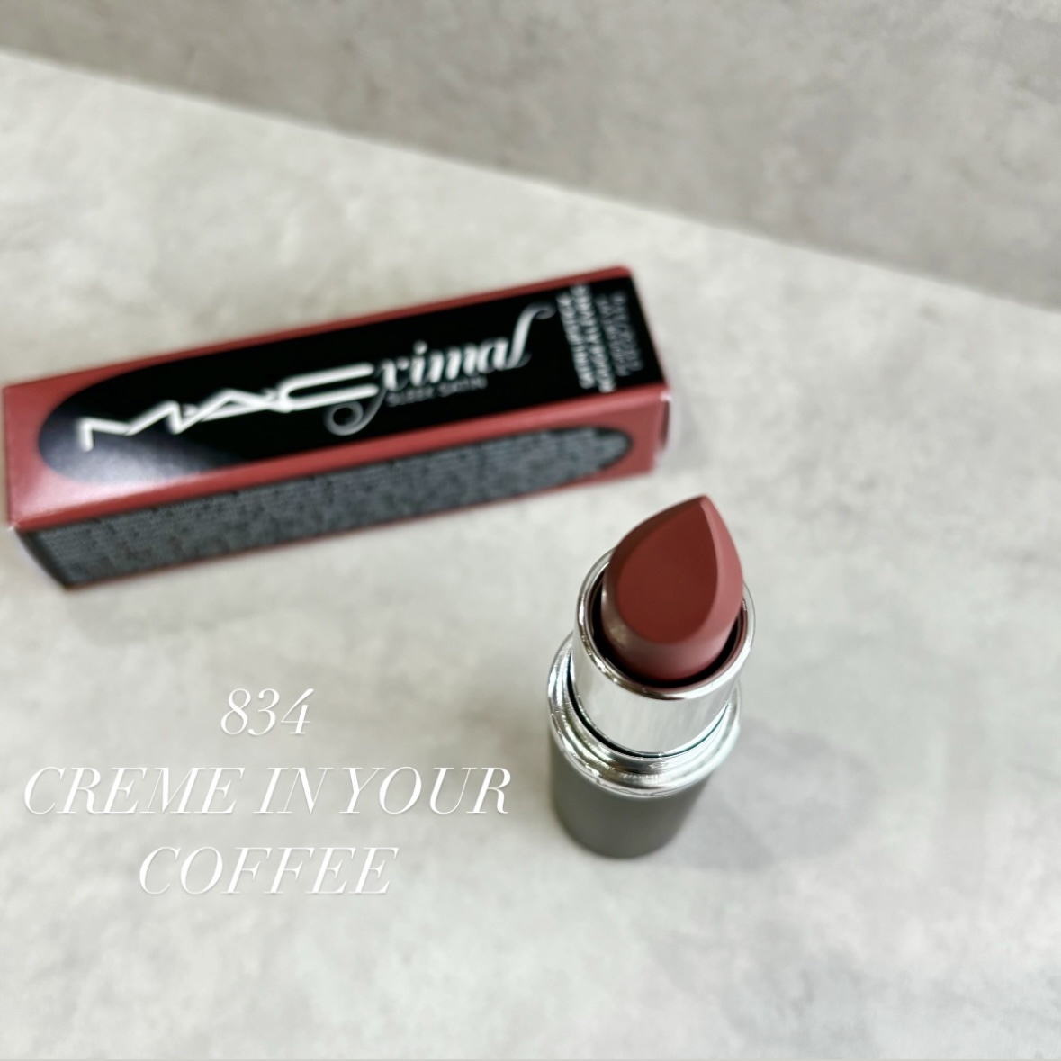 マキシマル スリーク サテン リップスティック 834 クリーム イン ユア コーヒー/M・A・C/口紅を使ったクチコミ（2枚目）