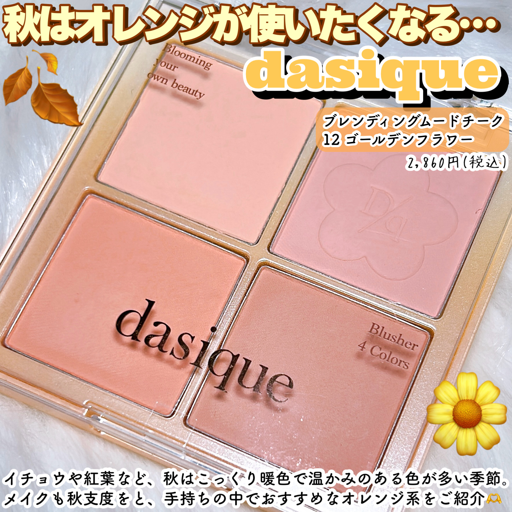 ブレンディングムードチーク/dasique/パウダーチークを使ったクチコミ（2枚目）