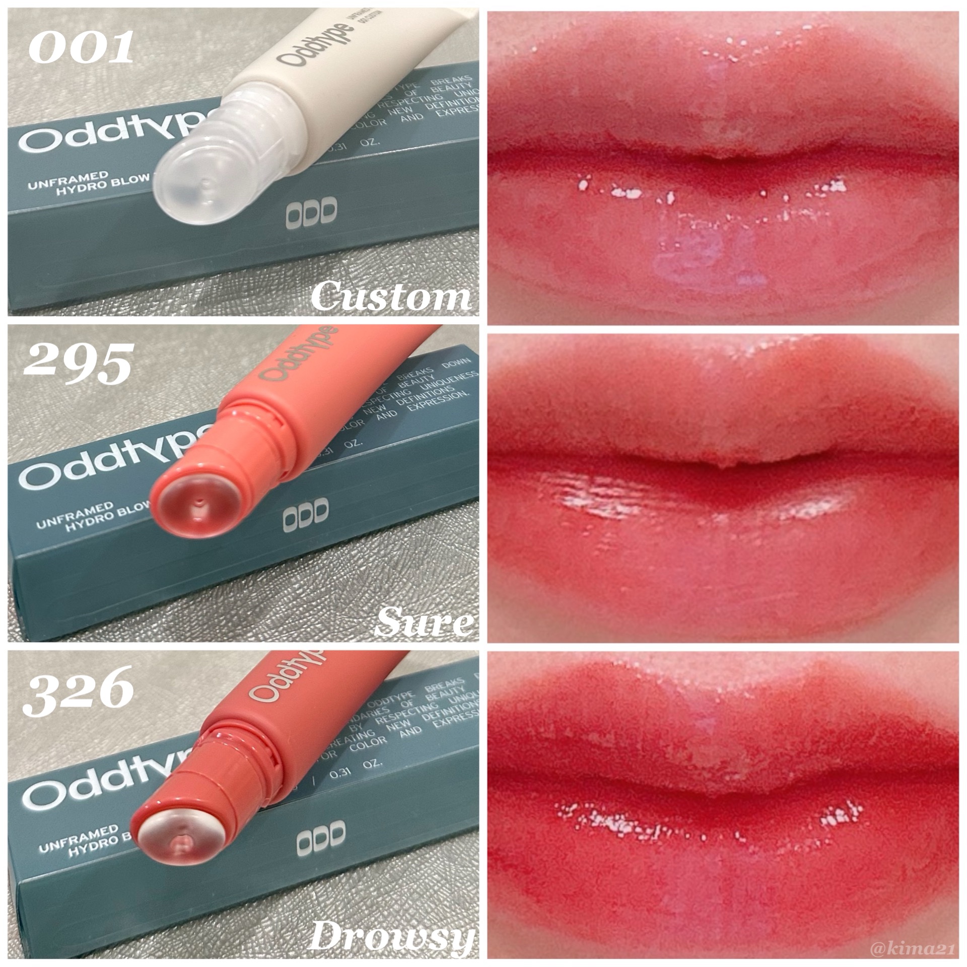 アンフレームドハイドロブロウティント/Oddtype/リップティントを使ったクチコミ（2枚目）