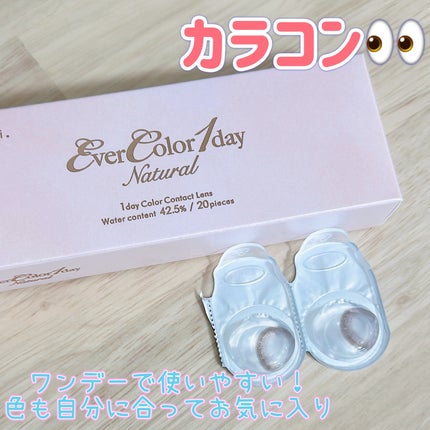 エバーカラーワンデー ナチュラル/エバーカラー/ワンデー(1DAY)カラコンを使ったクチコミ(1枚目)