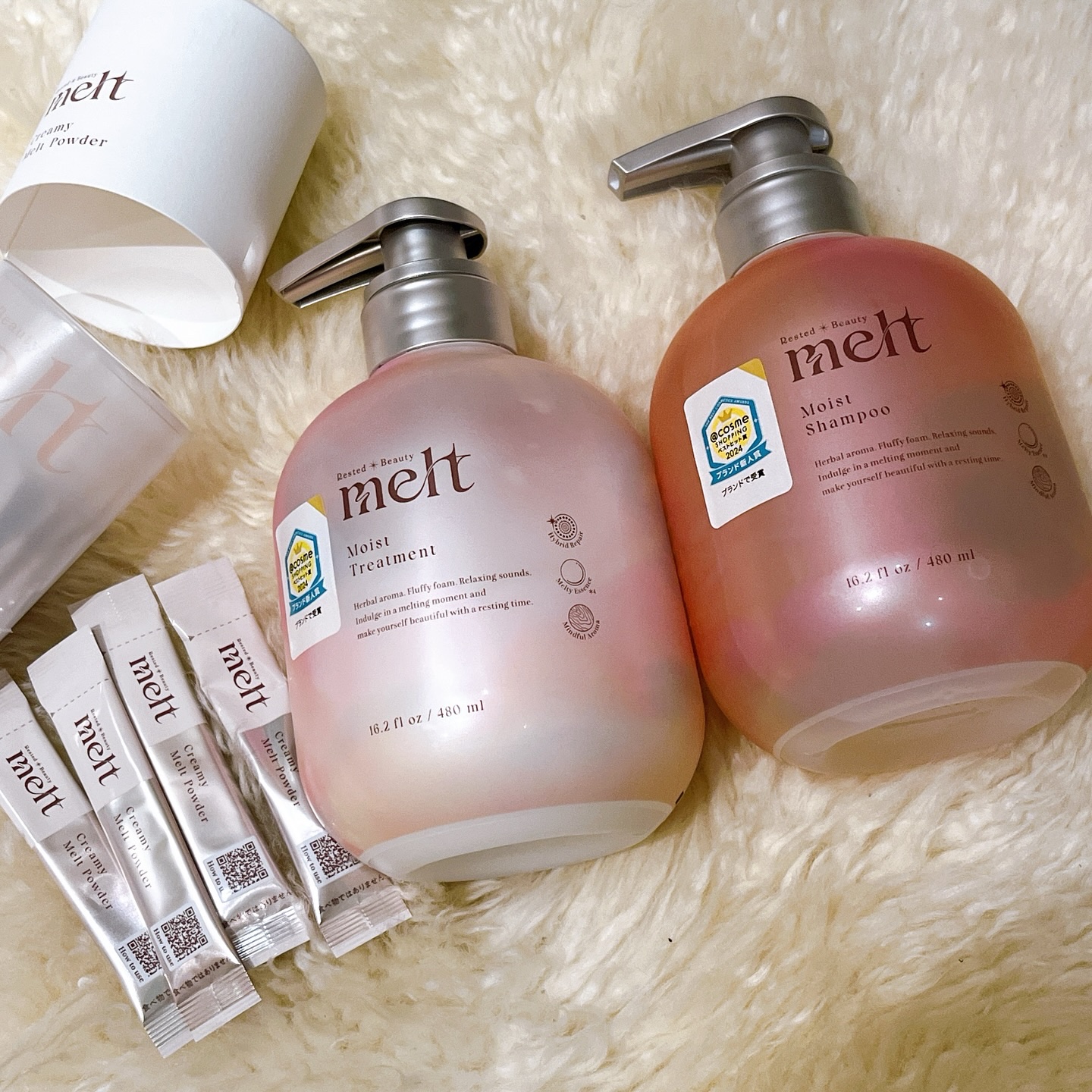 メルト モイストシャンプー／トリートメント 1g×6包/melt/市販シャンプーを使ったクチコミ（2枚目）