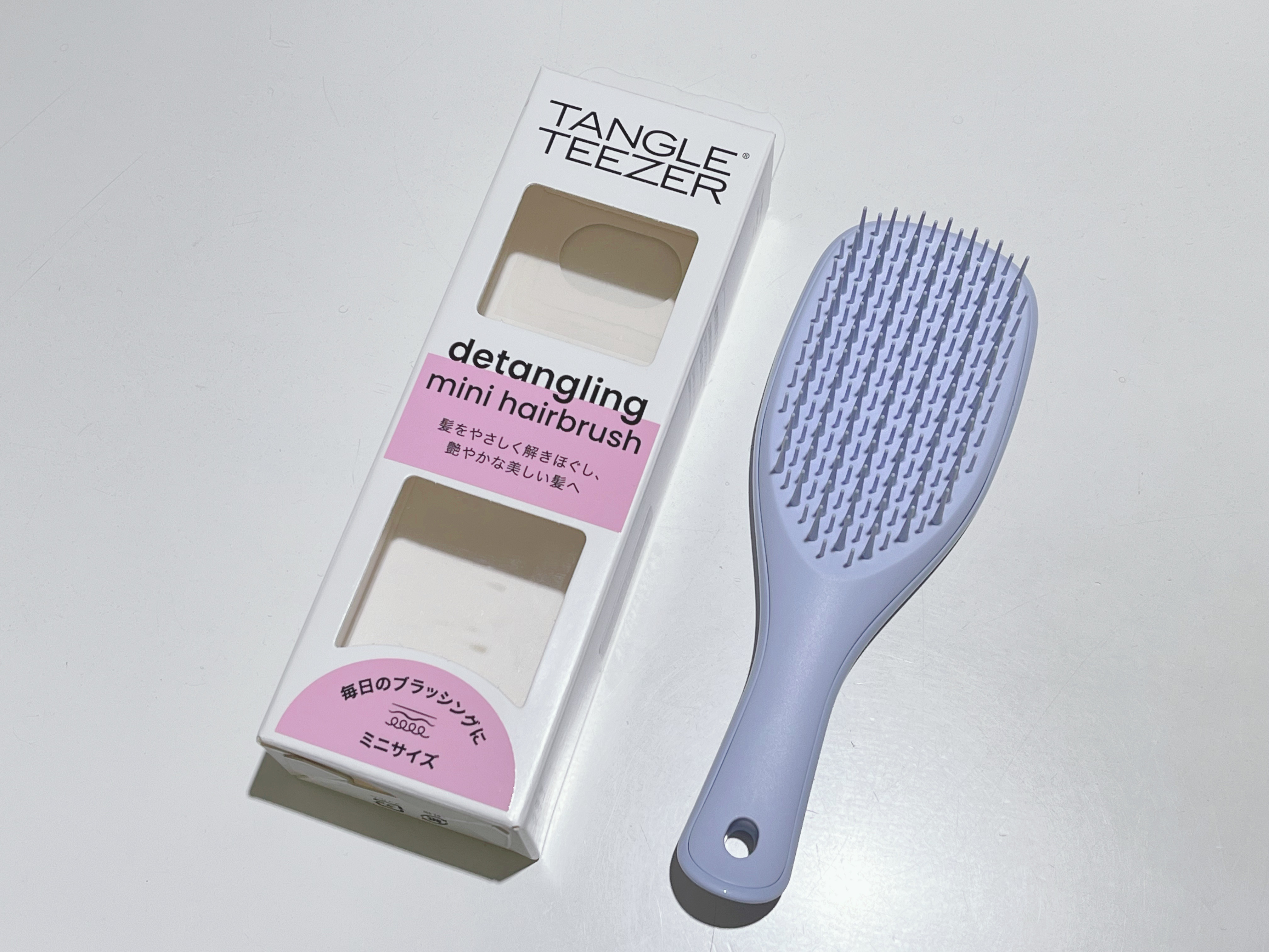 タングルティーザー ザ・アルティメットディタングラー ミニ アイシーラベンダー/TANGLE TEEZER/ヘアブラシを使ったクチコミ（1枚目）